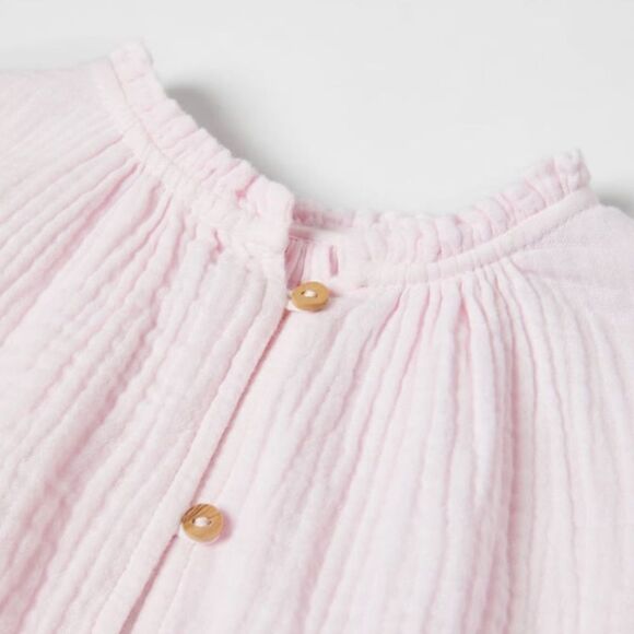 ZARA Kids | Pink | OVERSIZED TEXTURED BLOUSE - Picture 4 of 6